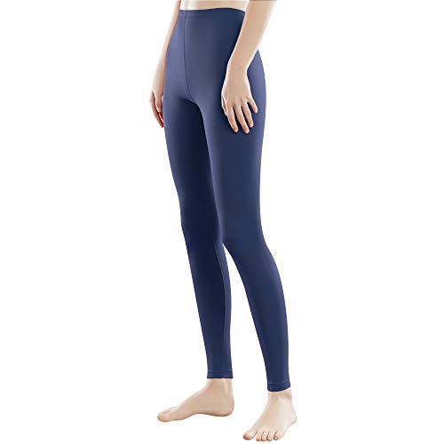 Libella Damen Lange Leggings bunt mit Hohe Taille Slim Fit Fitnesshose Sport aus Baumwolle 4108 Marineblau XL von Libella