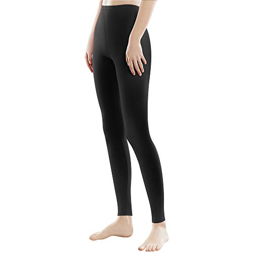 Libella Damen Lange Leggings bunt mit Hohe Taille Slim Fit Fitnesshose Sport aus Baumwolle 4108 Schwarz L von Libella
