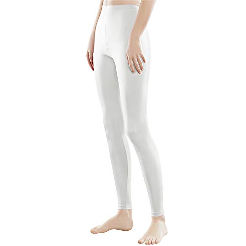 Libella Damen Lange Leggings bunt mit Hohe Taille Slim Fit Fitnesshose Sport aus Baumwolle 4108 Weiß L von Libella