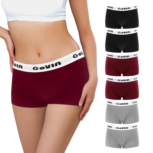 Libella Damen Pantys Boxershorts Nahtlos Damen Baumwolle Boxershorts Panties Unterhosen Radlerhose Boxershorts Damen Baumwolle Shorts Panties Unterwäsche 6er Pack 3921A L von Libella