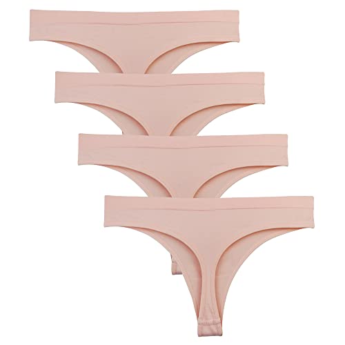 Libella Damen Taillenslip Mikrofaser Bikinislip Unterwäsche Nahtlos Tiefer Bund hell Pink 4er Pack 3909ROSM-4 von Libella