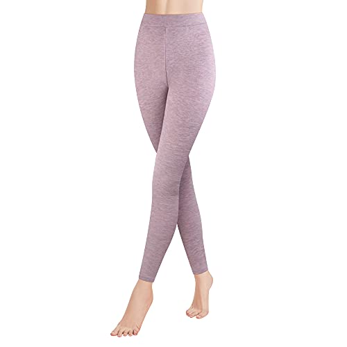 Libella Damen Winter Leggings warm Thermoleggings mit Innenfleece Winter Dicke Hose hoch Bund lichdicht Thermounterteile 4163 Rosa M L von Libella