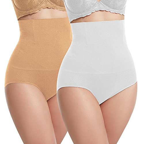 Libella Damen figurenformend Miederslip mit Bauch-Weg-Effekt 3608 Weiß/Haut M/L von Libella