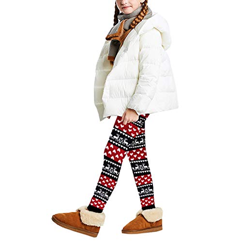 Libella Kinder Thermo Legging Mädchen Jungen Warm Winterlegging Weihnacht Fleece Dicke Stretchose Hochtaille 4151A-110/116 von Libella