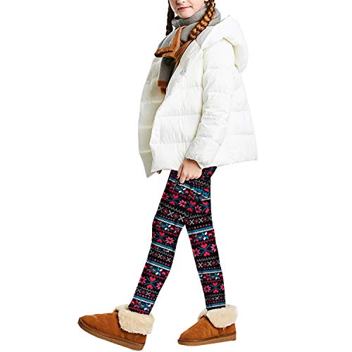 Libella Kinder Thermo Legging Mädchen Jungen Warm Winterlegging Weihnacht Fleece Dicke Stretchose Hochtaille 4151C-110/116 von Libella