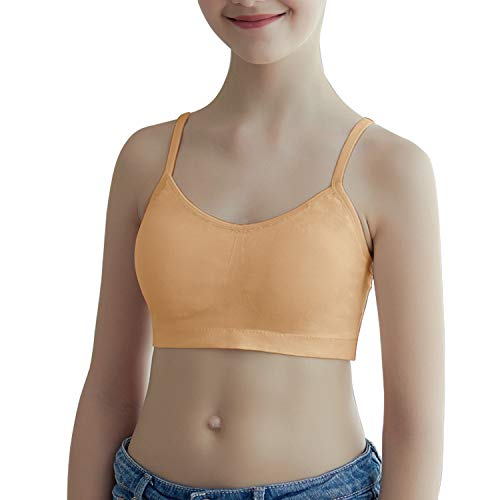 Libella Mädchen Bustier Mikrofaser BHS Sport Bra Trägertop Kinder BH Unterwäsche 3911 Beige L/XL von Libella