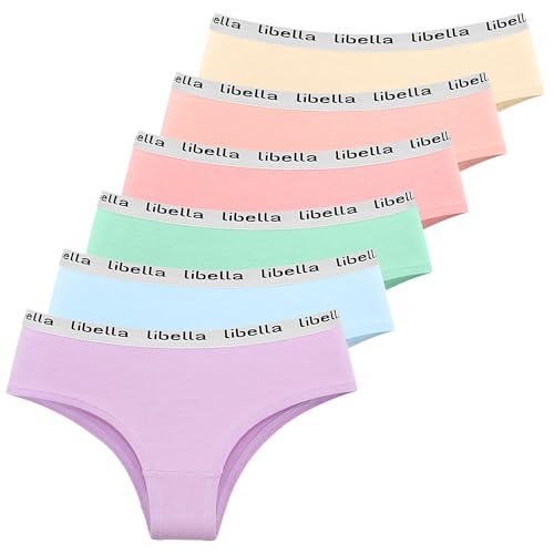 Libella Unterhosen Damen Baumwolle 6er Pack Damen Slips Mehrpack Baumwoll Unterwäsche Bequeme Pantys Damen 3411 UN7 M von Libella
