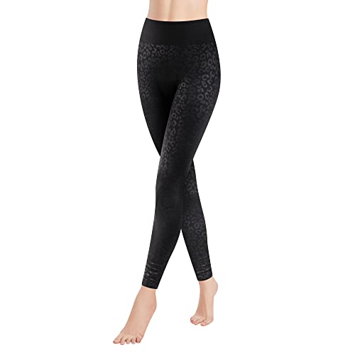 Libella Thermo Legging Damen mit Innenfutter Winter warm nahtlos Leggins Kuschel Seamless Treggings hoch Bund Sport Lange Tight 4167 L/XL von Libella