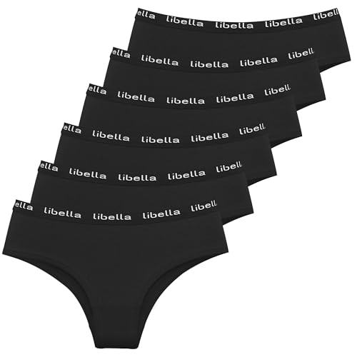 Libella Unterhosen Damen Baumwolle,6er Pack Damen Slips Mehrpack Baumwoll Unterwäsche Bequeme Pantys Damen 3411 BL XL von Libella