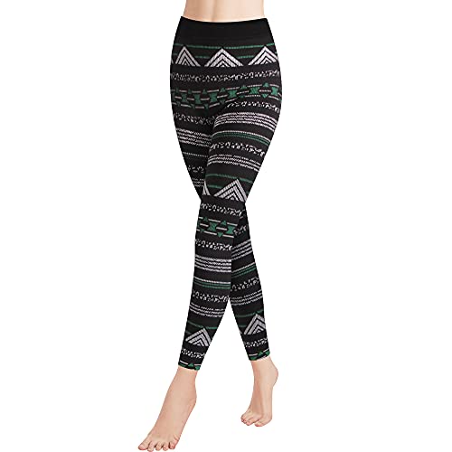 Libella Winterleggings Skinny Thermoleggings Laufhose Norweger mit Weihnachtsmotiven Teddy-Innenfleece Frauen/Mädchen 4145 H von Libella