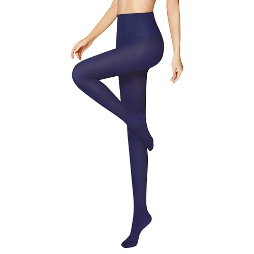 Libella bunte Damen Strumpfhose Mikrofaser 80 DEN in Klassischen und Trendfarben Dunkelblau M von Libella