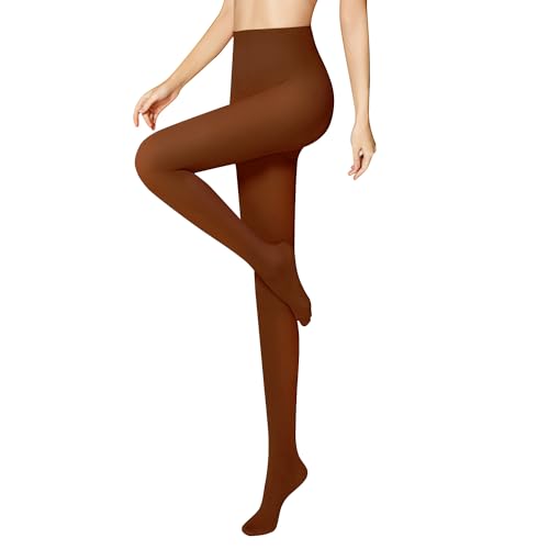 Libella bunte Strumpfhose Damen blickdichte Feinstrumpfhose für Damen Mikrofaser 80 DEN in Klassischen und Trendfarben Dunkelbraun S von Libella