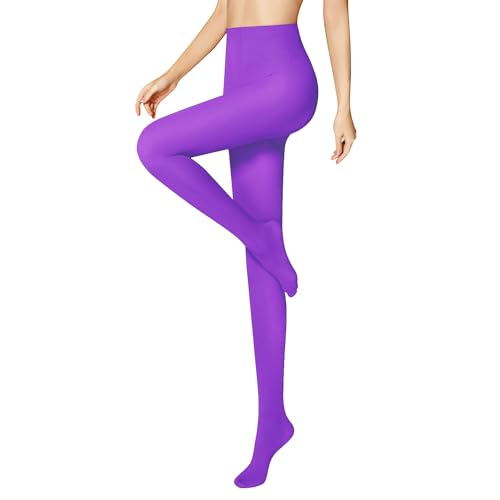 Libella bunte Strumpfhose Damen blickdichte Feinstrumpfhose für Damen Mikrofaser 80 DEN in Klassischen und Trendfarben Violett S von Libella