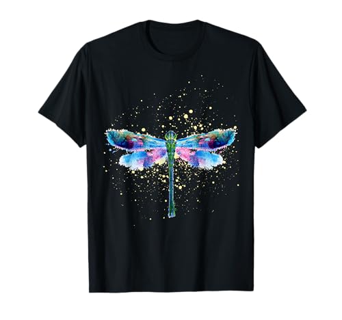 Libelle Tier Geschenkidee Liebhaber Libelle Damen Frauen Tiere Wissenschaft Schwarz S T-Shirt von Libelle Tier Geschenkidee Liebhaber Libelle