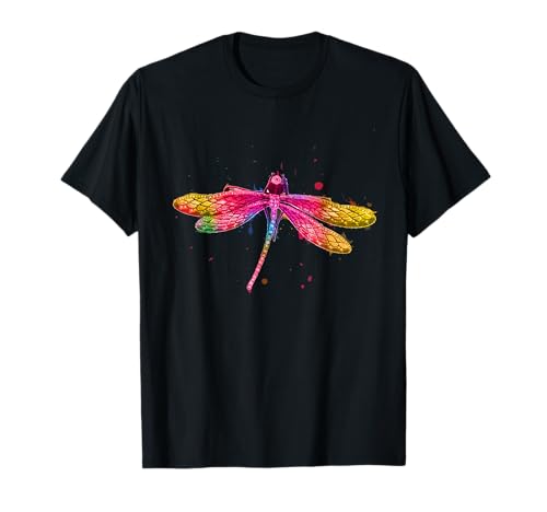 Buntes Tier Fliegen Damen Herren Motiv Schöne Kunst Libelle T-Shirt Buntes Tier Fliegen Damen Herren Motiv Schöne Kunst Libelle T-Shirt von Libellen Design Frauen Kinder Männer Insekt Deko