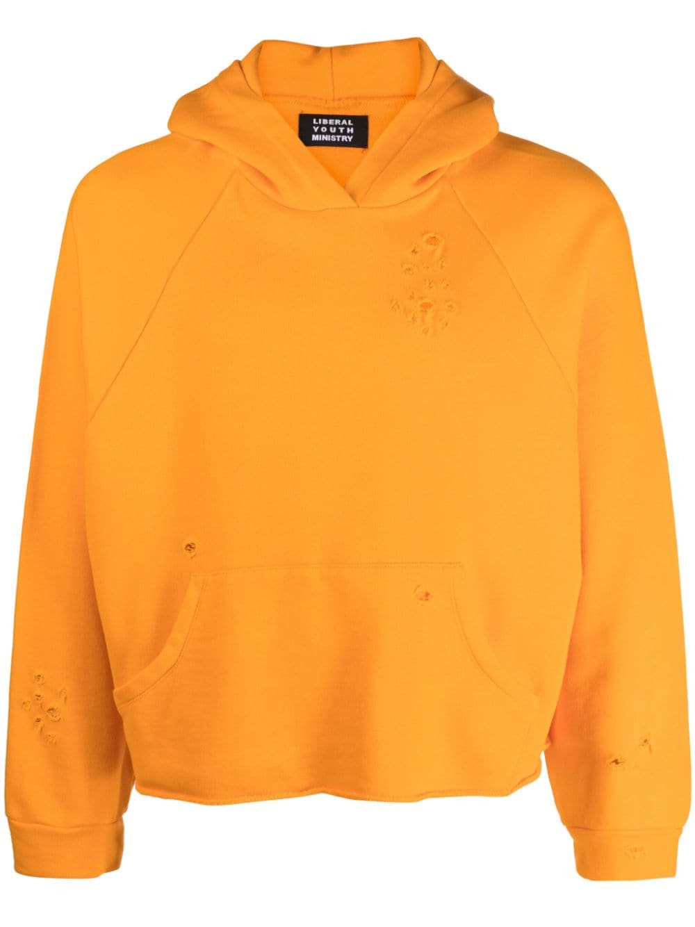 Liberal Youth Ministry Cropped-Pullover in Distressed-Optik - Orange von Liberal Youth Ministry