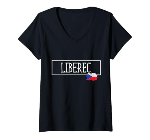 Damen Liberec Stadt Tschechien Land Familienausflug Herren Damen T-Shirt mit V-Ausschnitt von Liberec Czech Republic Vacation Czech Traveling