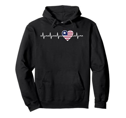 Liberia Heartbeat Apparel Patriotic Liberian Herren Damen Pullover Hoodie Liberia Heartbeat Apparel Patriotic Liberian Herren Damen Pullover Hoodie von Liberia Flag Designs Proud Liberian Roots