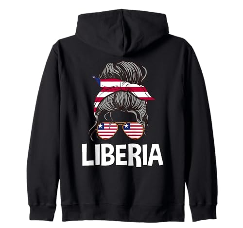 Liberia Mädchen Unordentlicher Haarknoten Liberian Woman Pride Kapuzenjacke Liberia Mädchen Unordentlicher Haarknoten Liberian Woman Pride Kapuzenjacke von Liberia Flag Designs Proud Liberian Roots