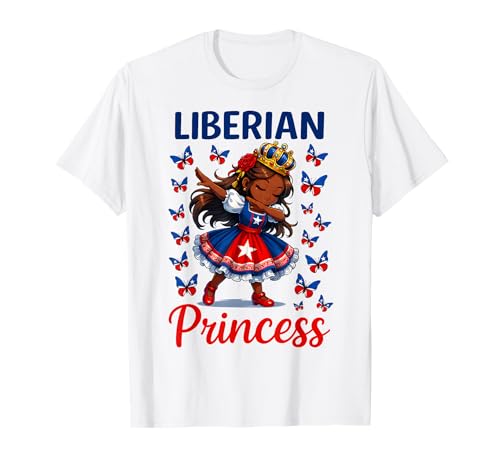Liberian Princess Girl Dab Proud Heritage für Mädchen T-Shirt Liberian Princess Girl Dab Proud Heritage für Mädchen T-Shirt von Liberia Flag Heritage Girls and Kids