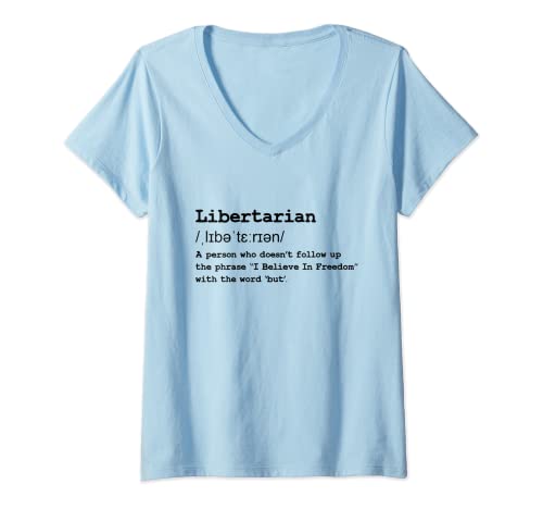 Damen Libertarian Definition T-Shirt mit V-Ausschnitt Damen Libertarian Definition T-Shirt mit V-Ausschnitt von Libertarian shirt
