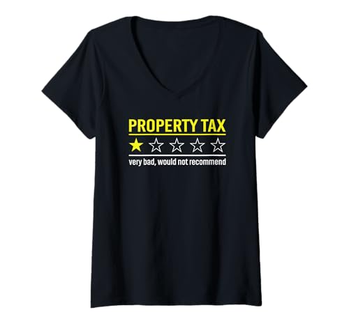 Damen Lustiger Grundsteuerreview Libertarian Humor T-Shirt mit V-Ausschnitt Damen Lustiger Grundsteuerreview Libertarian Humor T-Shirt mit V-Ausschnitt von Libertarian shirt