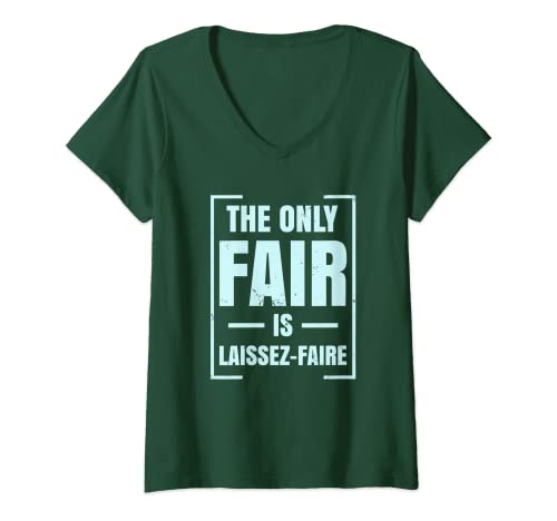 Damen Lustiges Libertarian Shirt - The Only Fair T-Shirt mit V-Ausschnitt Damen Lustiges Libertarian Shirt - The Only Fair T-Shirt mit V-Ausschnitt von Libertarian shirt