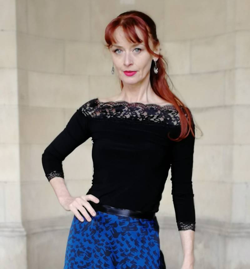 Tango Top, Tanz 3/4 Ärmel Bardot Spitzen Jersey Top Ornella von LibertasAtelier