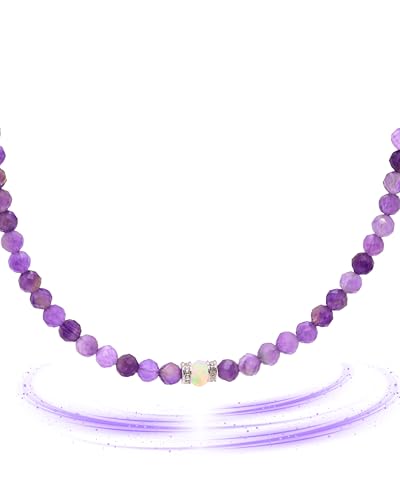 Liberty Angels - Edelstein Kette aus 925er Silber & Opal - Halskette für Damen & Herren - Naturstein Opal Schmuck - Hochwertiger Heilstein Schmuck Liberty Angels - Edelstein Kette aus 925er Silber & Opal - Halskette für Damen & Herren - Naturstein Opal Schmuck - Hochwertiger Heilstein Schmuck von Liberty Angels