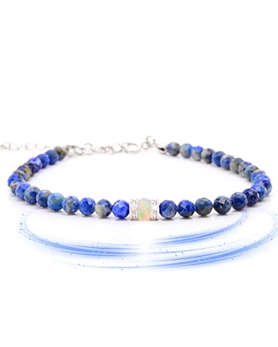 Liberty Angels - Edelstein Armband aus 925er Silber & Opal - Edelstein Armband Damen & Herren - Heilstein Schmuck Armbänder - Hochwertiger Edelstein Schmuck - Heilstein Armband echte Steine Verschluss Liberty Angels - Edelstein Armband aus 925er Silber & Opal - Edelstein Armband Damen & Herren - Heilstein Schmuck Armbänder - Hochwertiger Edelstein Schmuck - Heilstein Armband echte Steine Verschluss von Liberty Angels