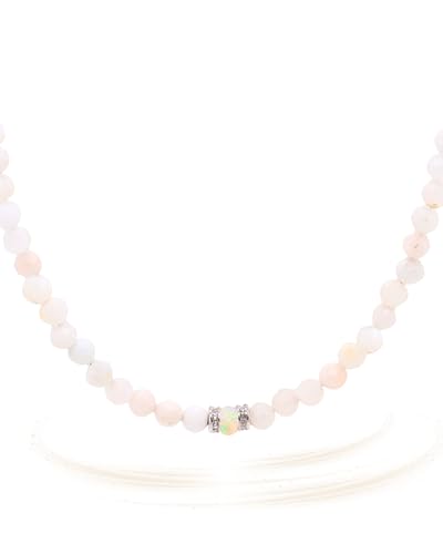 Liberty Angels - Edelstein Kette aus 925er Silber & Opal - Halskette für Damen & Herren - Naturstein Opal Schmuck - Hochwertiger Heilstein Schmuck von Liberty Angels