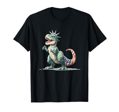 Cooler USA Dinosaurier im Liberty Style für Jungen und Mädchen T-Shirt von Liberty Dinosaur