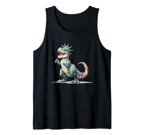 Cooler USA Dinosaurier im Liberty Style für Jungen und Mädchen Tank Top von Liberty Dinosaur