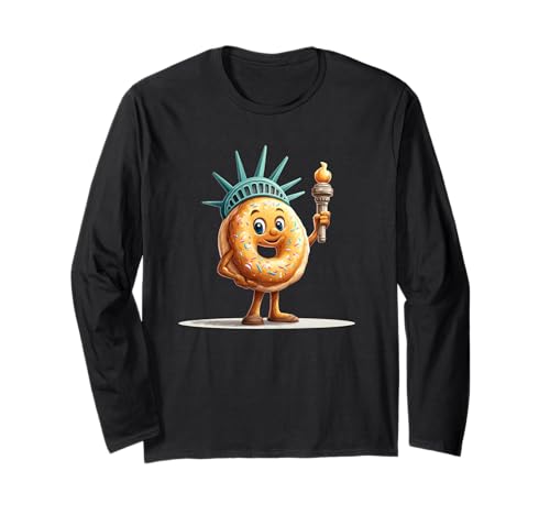 Nice Liberty USA Donut Kostüm für Erwachsene und Kinder Langarmshirt Nice Liberty USA Donut Kostüm für Erwachsene und Kinder Langarmshirt von Liberty Donut Outfit