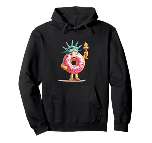 Toller Donut mit Freiheitsstatue für Jungen und Mädchen Pullover Hoodie von Liberty Donut Outfit