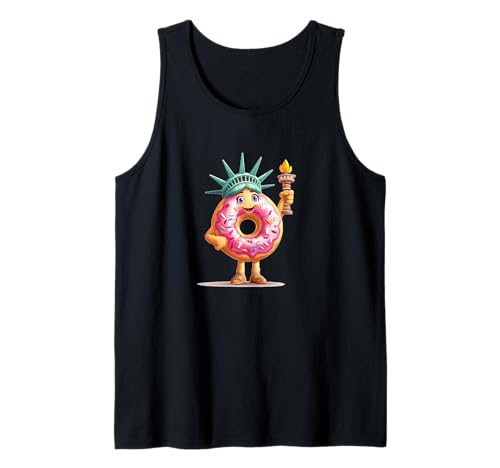 Toller Donut mit Freiheitsstatue für Jungen und Mädchen Tank Top von Liberty Donut Outfit