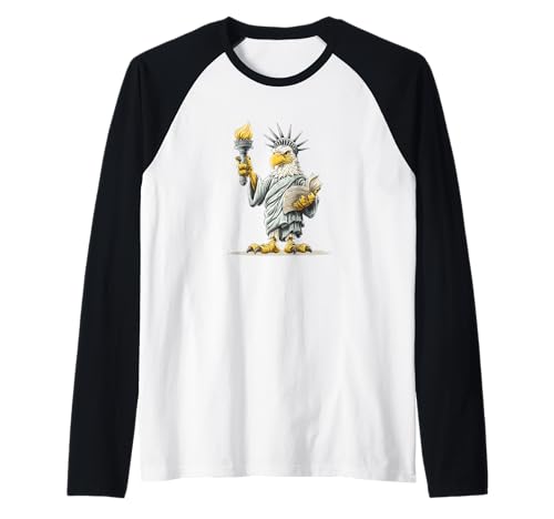 Erstaunlicher Adler in Liberty Statue Look für Jungen und Mädchen Raglan von Liberty Eagle Outfit