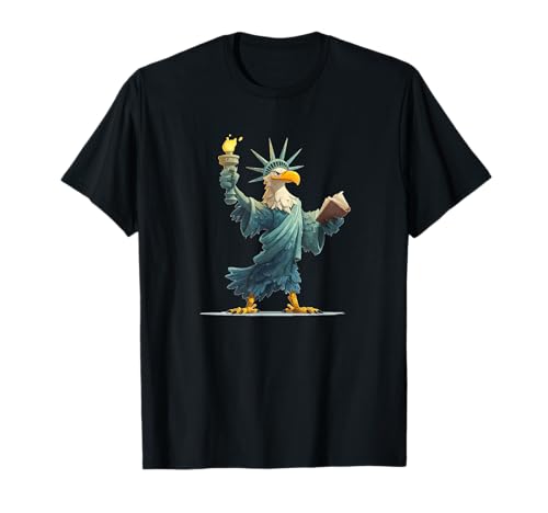Freiheitsstatue mit Adler für Erwachsene und Kinder T-Shirt von Liberty Eagle Outfit