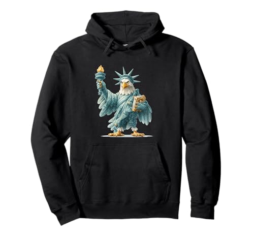 Lustiges Adler mit Freiheitsstatue Kostüm für Jungen und Mädchen Pullover Hoodie von Liberty Eagle Outfit