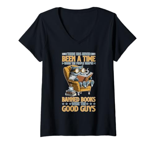 Damen Those Who Ban Books were Never The Good Guys T-Shirt mit V-Ausschnitt Damen Those Who Ban Books were Never The Good Guys T-Shirt mit V-Ausschnitt von Liberty Expressive Leser Bibliothekarin