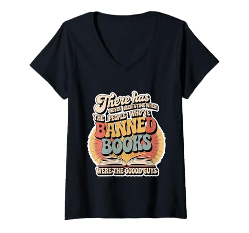 Damen Those Who Ban Books were Never The Good Guys - T-Shirt mit V-Ausschnitt Damen Those Who Ban Books were Never The Good Guys - T-Shirt mit V-Ausschnitt von Liberty Expressive Leser Bibliothekarin