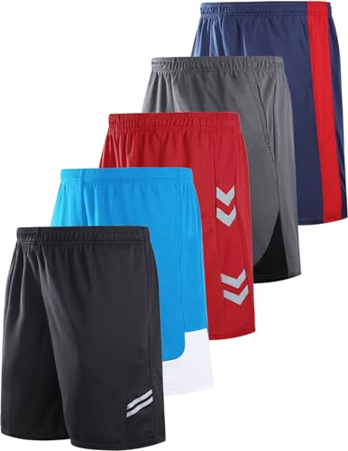 Liberty Imports Herren Sportliche Mesh Taschen Shorts, Schwarz/Himmelblau/Rot/Grau/Marineblau, XL von Liberty Imports