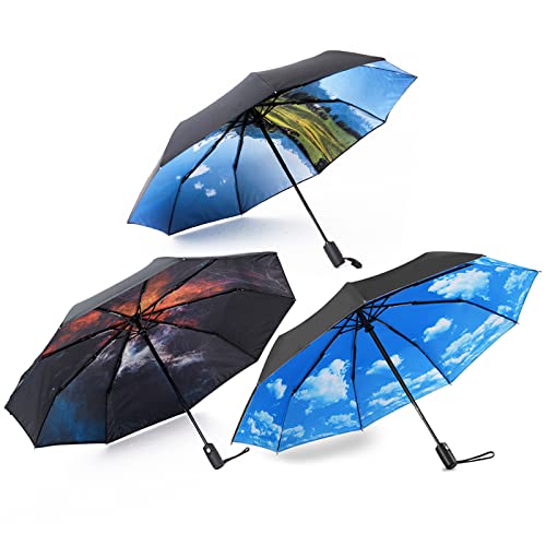 Liberty Imports Regenschirme, winddicht, kompakt, leicht, automatisch, stark und tragbar, für Damen und Herren, 3 Stück von Liberty Imports