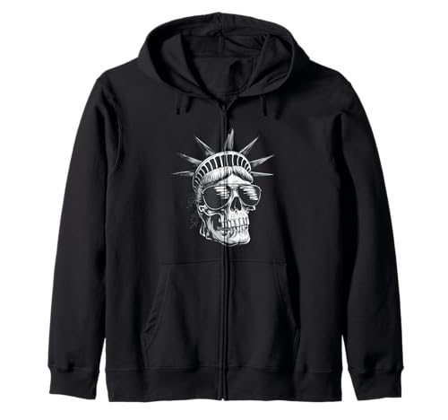 Skelett Liberty mit Sonnenbrille Kostüm für Erwachsene und Kinder Kapuzenjacke Skelett Liberty mit Sonnenbrille Kostüm für Erwachsene und Kinder Kapuzenjacke von Liberty Skull