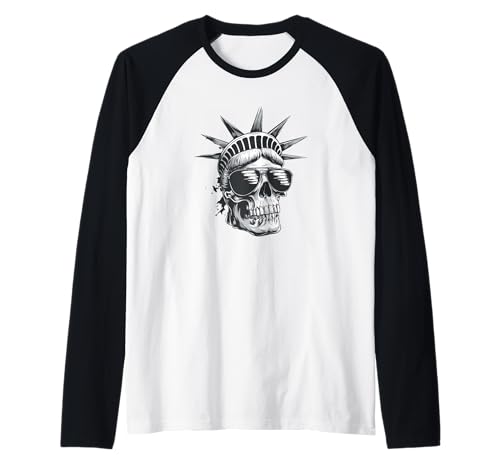 Skelett Liberty mit Sonnenbrille Kostüm für Erwachsene und Kinder Raglan Skelett Liberty mit Sonnenbrille Kostüm für Erwachsene und Kinder Raglan von Liberty Skull