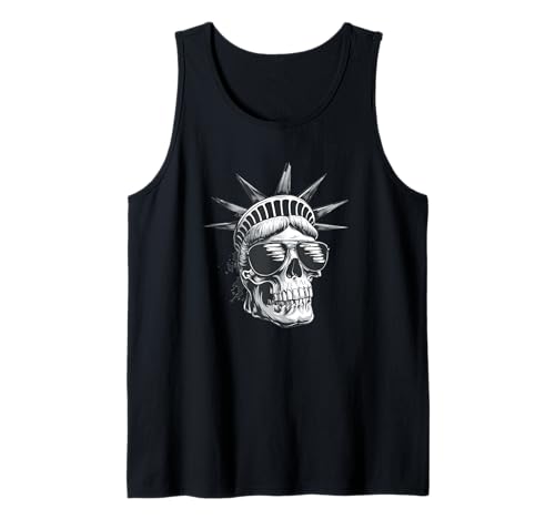 Skelett Liberty mit Sonnenbrille Kostüm für Erwachsene und Kinder Tank Top Skelett Liberty mit Sonnenbrille Kostüm für Erwachsene und Kinder Tank Top von Liberty Skull