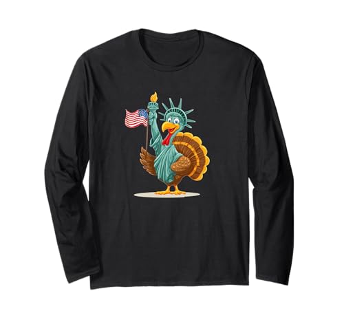 Liberty Truthahn Kostüm für Erwachsene und Kinder Langarmshirt von Liberty Turkey Outfit