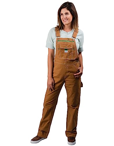 Liberty Damen Latzhose aus Gewaschenem Entenmuster Overalls, Braun Duck, X-Large von Liberty