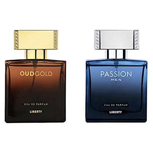 Liberty LUXURY Passion & Oud Perfume for Men Combo Pack, Valentine Gift Pack, Long Lasting Smell, Eau de Parfum(EDP) - Geschenkset für Herren 100ml(Passion 50ml & Oud 50ml) von Liberty