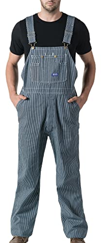 Walls Herren Big Smith Stripe Bib Overalls, Hickory-Streifen, 44W / 30L von Liberty